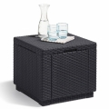 Allibert Cube Graphite Grey Storage Side Table