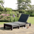 Allibert Daytona Graphite Grey Rattan Sunlounger & Cushion