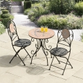 Rocca Broken Tiles Mosaic Cast Iron Bistro Set